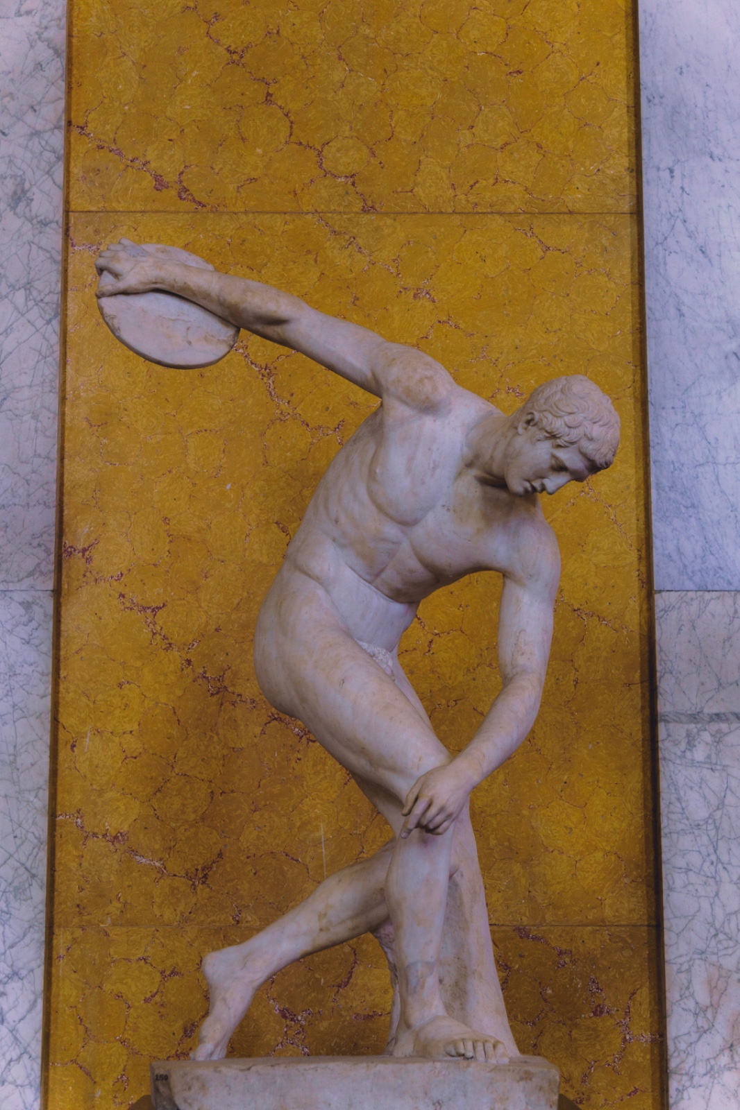 A Man Playing Discus